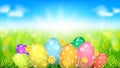 Happy easter template. Tv size banner. Vector clip art illustration.