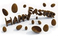 Happy easter text Royalty Free Stock Photo