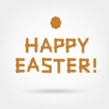 Happy Easter! Text made from wooden boards for Royalty Free Stock Photo