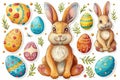 Happy easter tulip diseases Eggs Approachable Basket. White vintage Bunny material. Polychromatic background wallpaper
