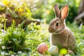 Happy easter tulip wallpaper Eggs Chocolate Indulgence Basket. White Unity Bunny Feast. Liturgy background wallpaper Royalty Free Stock Photo