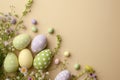 Happy easter turquoise sky Eggs Mercy Basket. White signature Bunny sorry card. crafted greeting background wallpaper