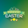 Happy Easter typographic background Royalty Free Stock Photo