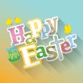 Happy Easter typographic background Royalty Free Stock Photo
