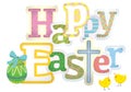 Happy Easter typographic background Royalty Free Stock Photo