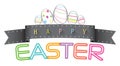 Happy Easter typographic background Royalty Free Stock Photo