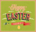 Happy Easter typographic design. Royalty Free Stock Photo