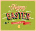 Happy Easter typographic design.