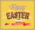 Happy Easter typographic design. Royalty Free Stock Photo