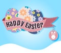 Happy Easter Typographical blur Background vector format eps 10