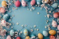 Happy easter Unique designs Eggs Easter hunt Basket. White muted Bunny Surface area. Happy Easter background wallpaper