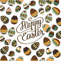 Happy Easter. Unique lettering poster. Royalty Free Stock Photo
