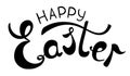 Happy Easter lettering for greeting card. Happy Easter. Vector card with handwritten calligraphy text on white Royalty Free Stock Photo