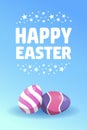 Happy Easter. Vector greetig card with Easter eggs illustration