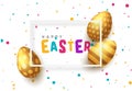 Happy Easter vector greeting card. Royalty Free Stock Photo