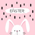 Happy easter. Vector illustration. Bunny