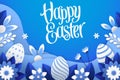 Happy Easter Vector Illustration poster template Royalty Free Stock Photo