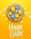 Happy Easter Vector Illustration poster template Royalty Free Stock Photo