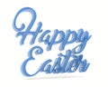 Happy easter on white background. Isolated 3D illustration Royalty Free Stock Photo