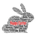 Happy Easter word cloud in different languages Royalty Free Stock Photo