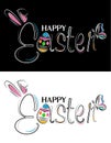 Happy Easter word Coloring lines