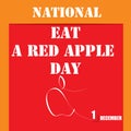 Happy Eat A Red Apple Day Royalty Free Stock Photo