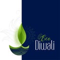 Happy eco and safe diwali concept background design