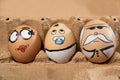 Happy egg face family Royalty Free Stock Photo
