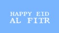 Happy Eid al Fitr cloud text effect sky isolated background