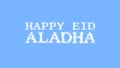 Happy Eid AlAdha cloud text effect sky isolated background