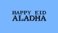 Happy Eid AlAdha smoke text effect sky isolated background