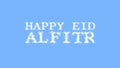 Happy Eid alFitr cloud text effect sky isolated background