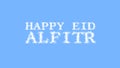 Happy Eid alFitr cloud text effect sky isolated background