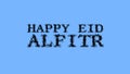 Happy Eid alFitr smoke text effect sky isolated background