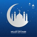 Happy eid milad un nabi mubarak. Happy Islamic Last Prophet Born. Suitable for greeting card, poster and banner