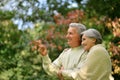 Happy elder couple