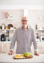 Happy elderly aged man smiling