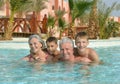 Happy Elderly couple with grandsons