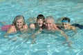 Happy Elderly couple with grandsons