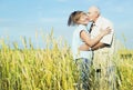 Happy elderly couple outdoor Royalty Free Stock Photo