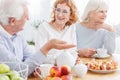 Happy elderly friends enjoying retirement Royalty Free Stock Photo