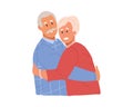 Happy elderly love couple portrait