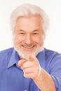 Happy elderly man with beard