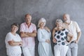 Elderly people in casual clothes Royalty Free Stock Photo