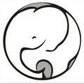 Happy elefant symbol