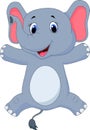 Happy elephant cartoon