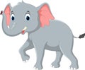 Happy elephant cartoon Royalty Free Stock Photo