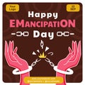 Happy Emancipation Day, break the cuffs Royalty Free Stock Photo