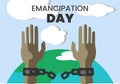 Happy emancipation day vector graphic for poster or background Royalty Free Stock Photo