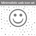 Happy emot icon. Web, minimalistic icons universal set for web and mobile
